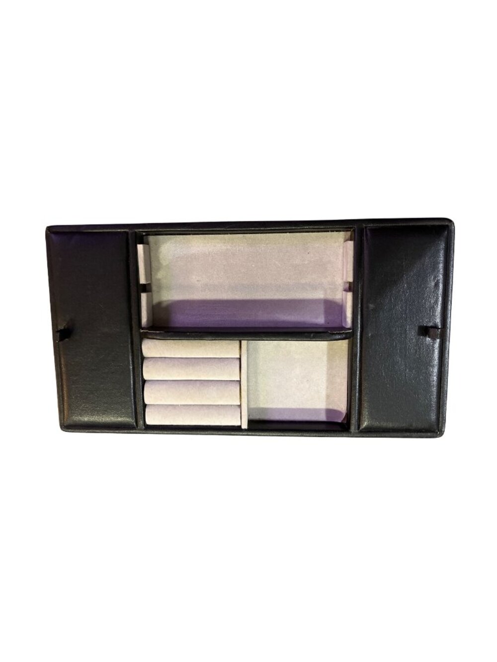 Vintage New England Heirloom Jewelry Organizer Case Black Used
